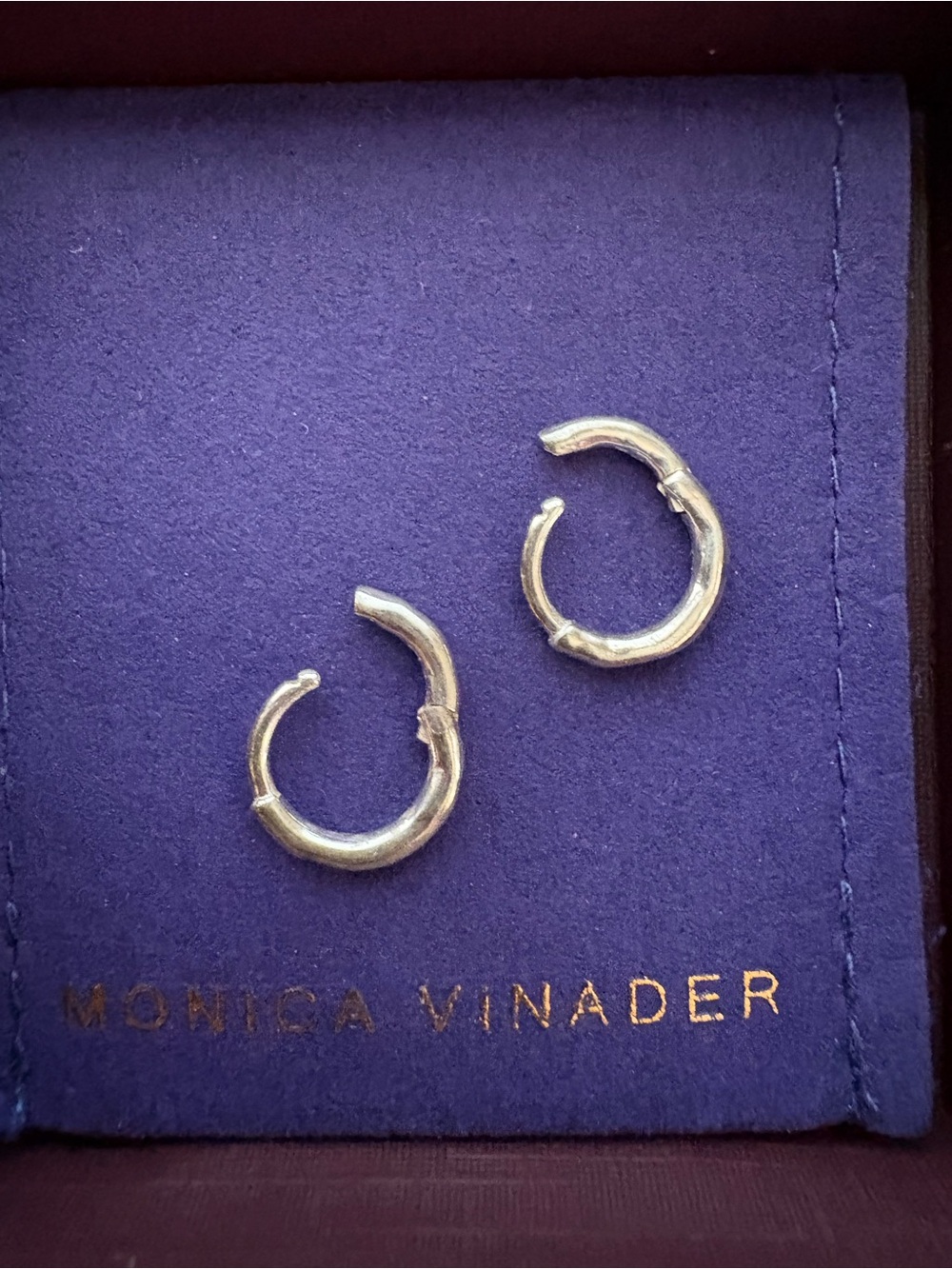 ✨ LIKE NEW – Monica Vinader Siren Muse Huggie Earrings (Sterling Silver) ✨ - Picture 4 of 10